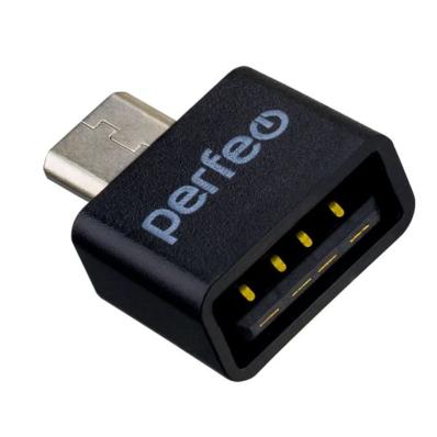 КартРидер Perfeo USB adapter на micro USB c OTG (PF-VI-O010 Black) чёрный