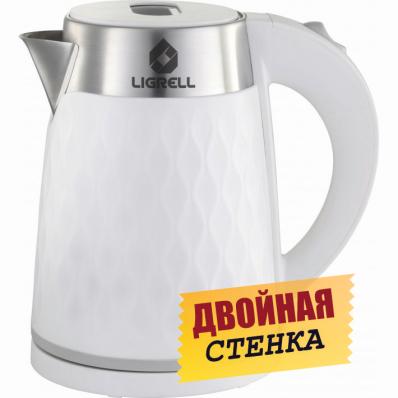 Чайник LIGRELL LEK-1742PS Белый (двойная стенка), 1.7л, 2000Вт