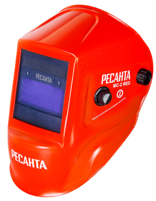 Сварочная маска МС-2 RED Ресанта /92х42мм, хамелеон, темное (DIN) 9-13, светлое 4, 1.2 мс