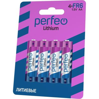 Батарейка Perfeo FR06 4BL Lithium