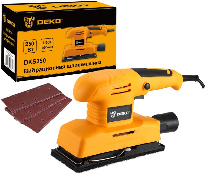Вибрационная шлифмашина DEKO DKS250 063-4199, 250 Вт