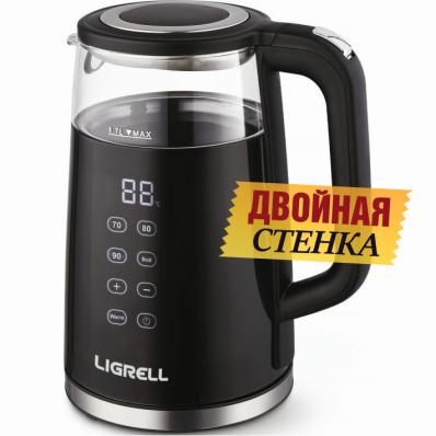 Чайник LIGRELL LEK-1786GE Черный, 1,7л, 2200Вт