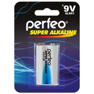 Батарейка Perfeo 6LR61/1BL Super Alkaline (PF_3797)