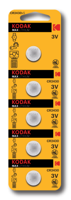 Батарейка KODAK CR2430/BL5 Max Lithium