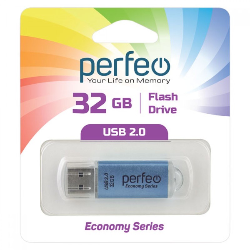 Perfeo USB 32GB E01 Blue economy series