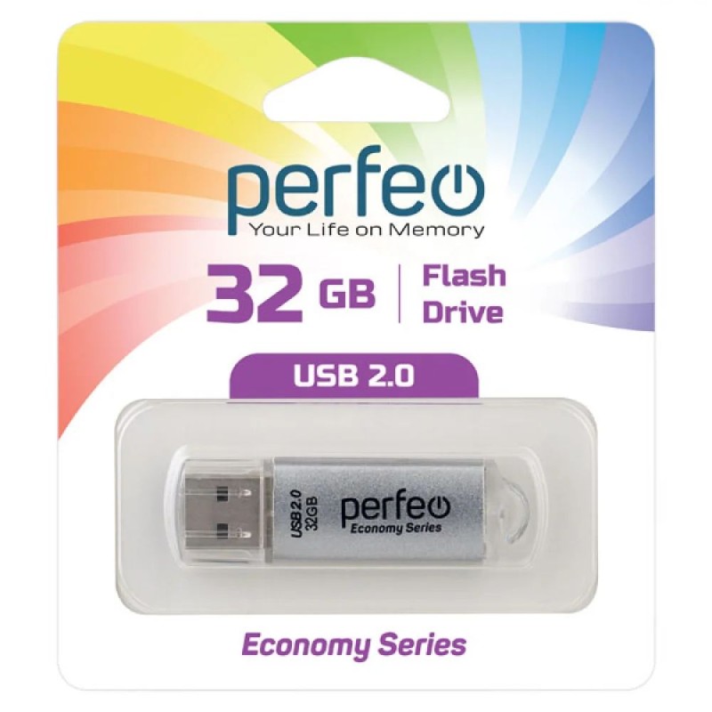 Perfeo USB 32GB E01 Silver economy series