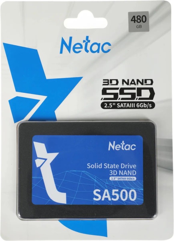 SSD накопитель NETAC SA500 NT01SA500-480-S3X 480ГБ, 2.5