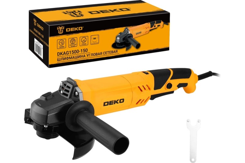 Углошлифовальная машина DEKO DKAG1500-150, 150мм, 1500Вт, с регулеровкой скорости