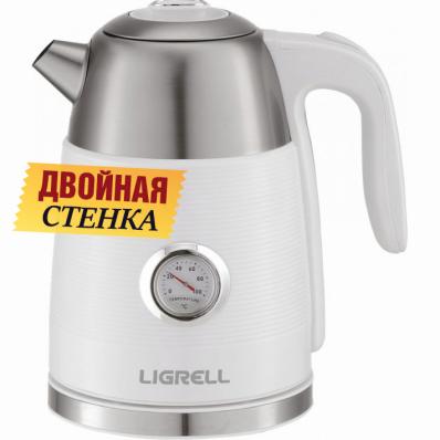 Чайник LIGRELL LEK-1757STW 1.7л, 2200Вт, Белый (двойная стенка)