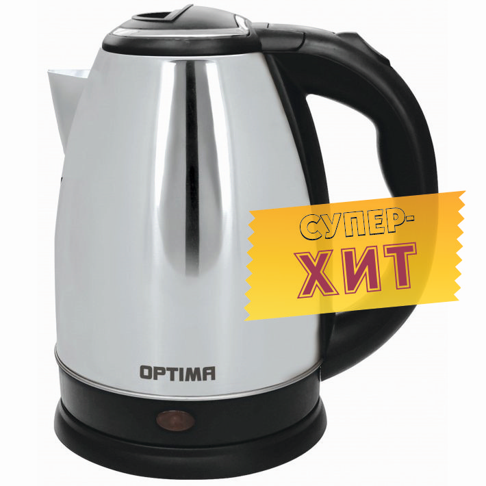 Чайник OPTIMA EK-1808SS 1.8л 1800Вт Глянцевый (нерж. сталь)