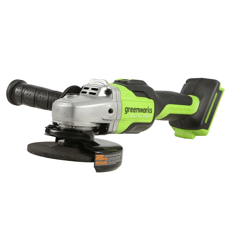 Угловая шлифмашина аккумуляторная Greenworks GD24AG 24V (125 мм) бесщеточная (1хАКБ и ЗУ в сумке)