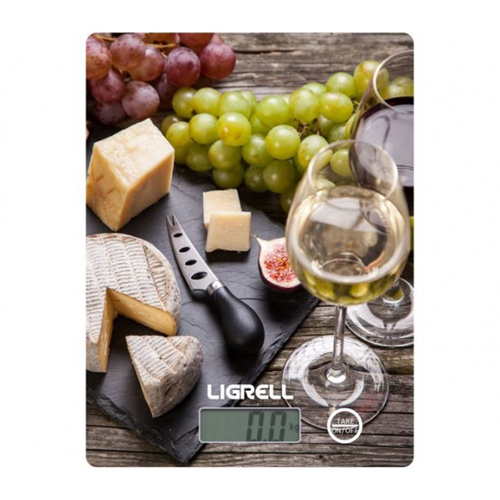 Весы кухонные LIGRELL LKS-521D Магия вкуса, (макс 5 кг, индикатор перегрузки, вычет веса тары)