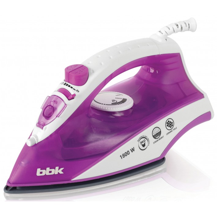 Утюг BBK ISE-1802 фиолетовый, 1800Вт