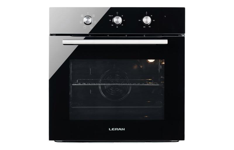 Духовой шкаф LERAN EOM 6077 BG черный, 65л, 2000Вт, 1 решетка, 1 противень