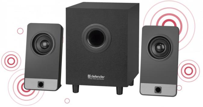 Акустическая 2.1 система Defender I-Wave S16 16 Вт, деревянный корпус, 220В