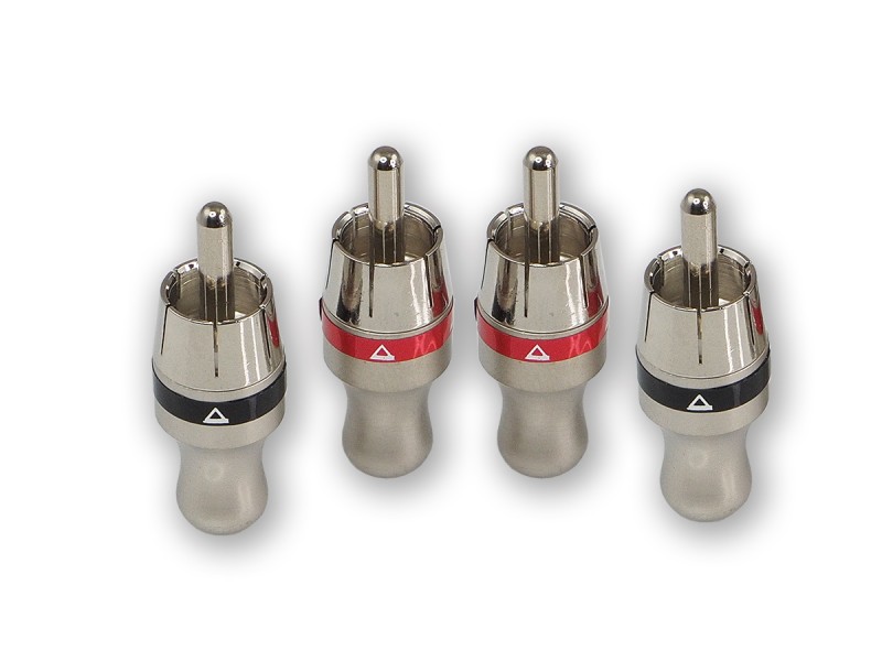 RCA коннектор Aura RCA-P410 4 мм вход, (4 шт)