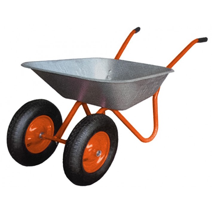 Тачка садовая ДЕД Банзай WB6410R, 65л. 130кг 2 колеса оранжевая
