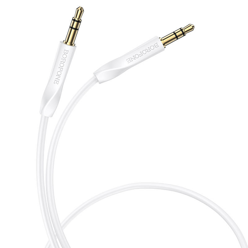 Кабель BOROFONE BL16 AUX аудио, 3.5 mm jack - 3.5 mm jack, 1m, White