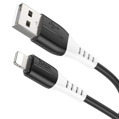 Кабель HOCO X82 USB Lightning, 1m, 2,4A, Силикон, Black