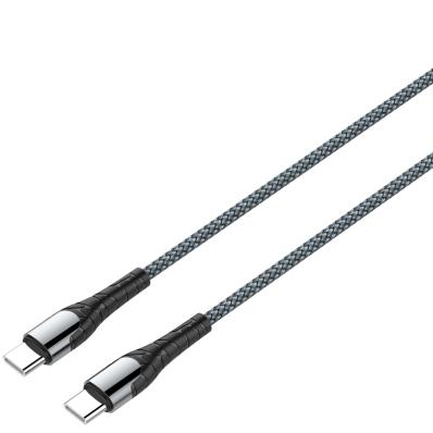 Кабель LDNIO LC101, USB PD: Type-C--Type-C, 1m, 65W, медь: 110 жил, Нейлоновая оплетка, Gray