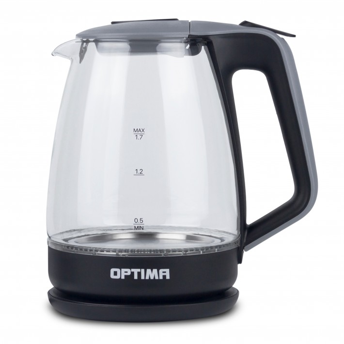 Чайник OPTIMA EK-1718G серо-черный, 2200Вт, 1.7л