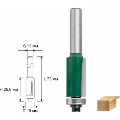 Фреза д/выборки заподлицо DхHхL=19х25,6х72(У)