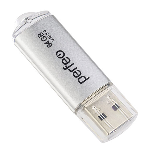 USB 3.0 накопитель Perfeo 64GB C14 Silver metal series
