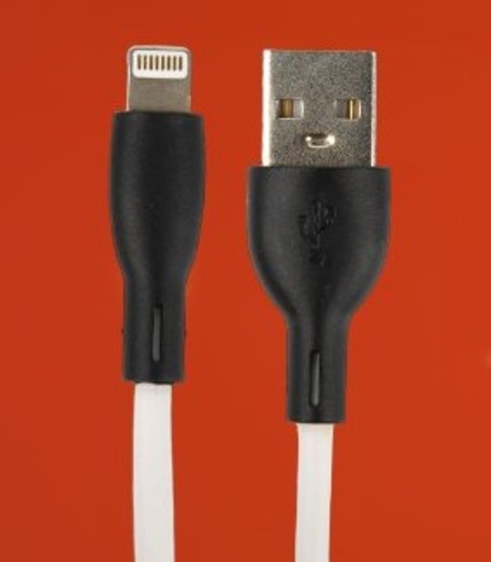 Кабель PERFEO USB A вилка - Lightning вилка, 2.4A, белый, силикон, длина 1 м., SILICON (I4337)