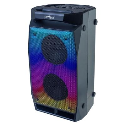 Колонка-Bluetooth Perfeo ПАС ”SPIN” 50W EQ, MP3 USB-microSD, AUX, FM, JACK, TWS черн + бп микрофон, 