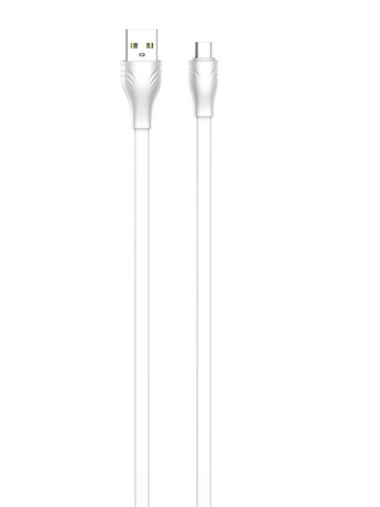 Кабель LDNIO LS550 USB кабель Micro 20 cm, 2.4A, медь: 60 жил, Плоский, White