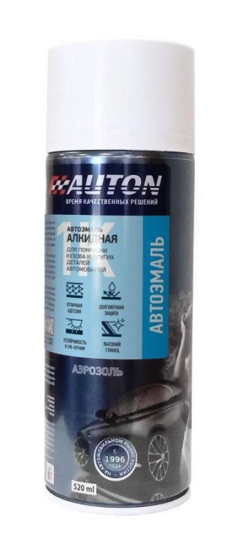 Автоэмаль аэрозоль 520мл алкид 202 БЕЛАЯ арт.ATN-A46025 Auton