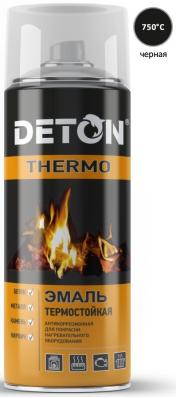 Эмаль аэрозоль DETON Thermo 520мл термостойкая ЧЕРНАЯ арт.DTN-A70666