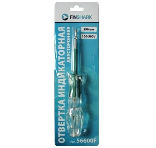 Отвертка индикаторная двусторонняя Finshark PH2/SL 190мм, 100-500V