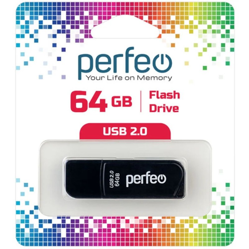 Perfeo USB 64GB C10 Black