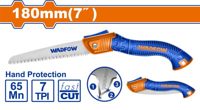 Ножовка складная 180 мм 7TPI WADFOW WHW4607