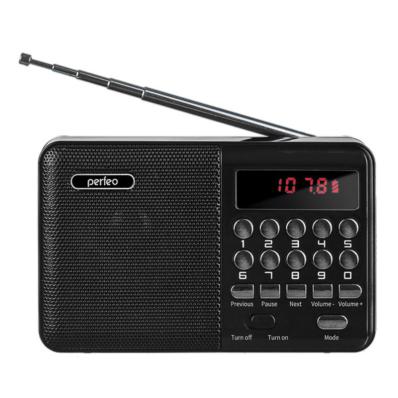 Радиоприемник Perfeo цифровой PALM FM+ 87.5-108МГц/ MP3/ питание USB или 18650/ черный (i90-BL)