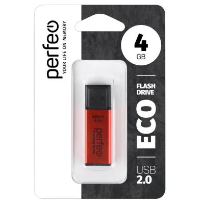 USB 2.0 накопитель Perfeo USB 4GB E03 Red economy series