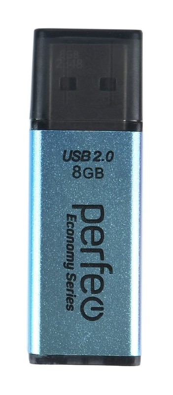 USB 2.0 накопитель Perfeo 8GB E03 Blue economy series