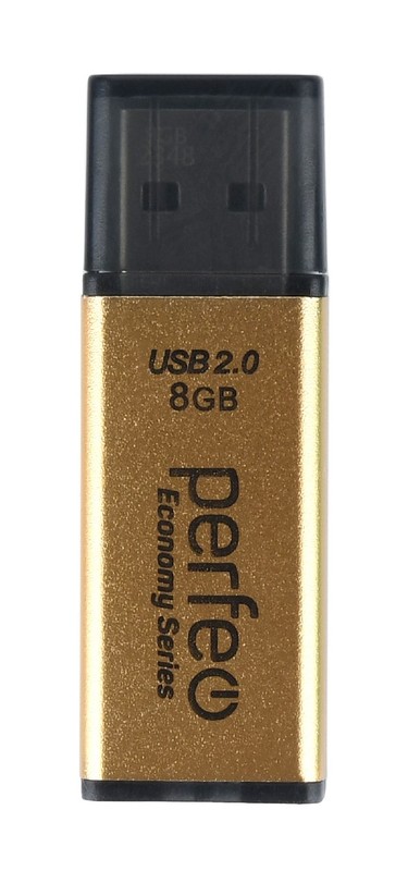 USB 2.0 накопитель Perfeo 8GB E03 Gold economy series