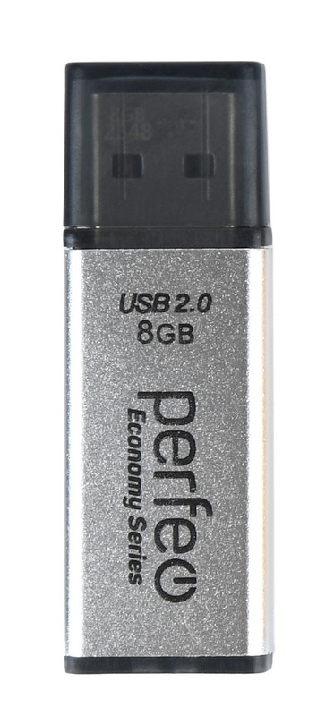 USB 2.0 накопитель Perfeo 8GB E03 Silver economy series