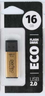 USB 2.0 накопитель Perfeo USB 16GB E03 Gold economy series