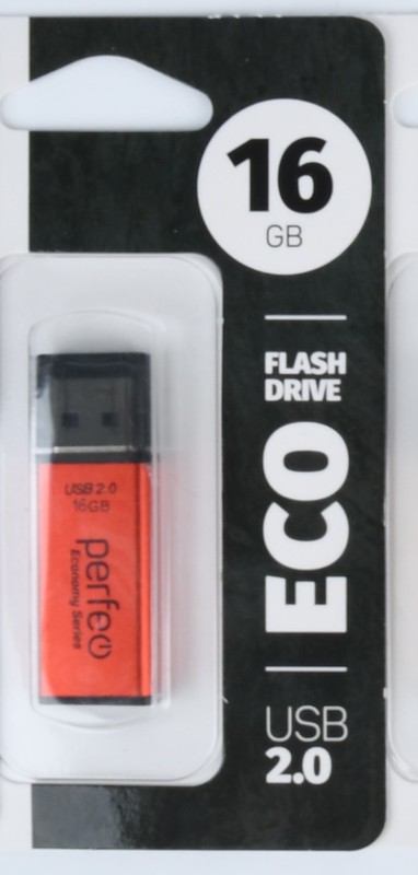 USB 2.0 накопитель Perfeo 16GB E03 Red economy series