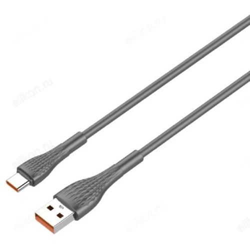 Кабель USB - Type-C, 2.0м, 30W, LDNIO LS672 [LD_C3851] медь, 120 жил, силиконовая оплетка, Gray