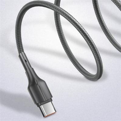 Кабель USB - Type-C, 1.0м, 25W, LDNIO LS851 [LD_B4586] медь, тканевая оплетка, Gray