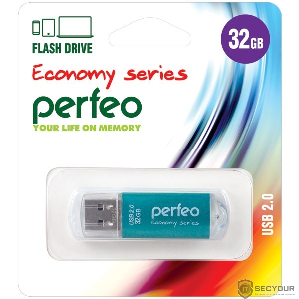 USB 2.0 накопитель Perfeo 32GB E03 Green economy series