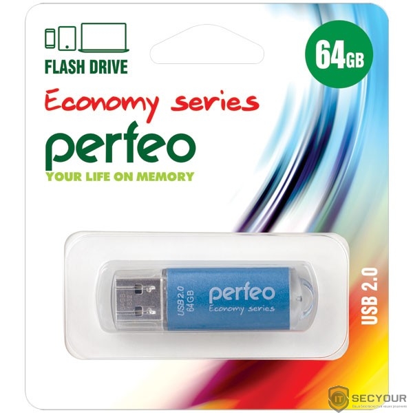 Perfeo USB 64GB E03 Blue economy series
