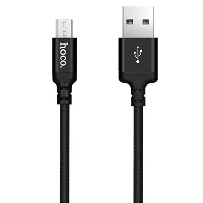 Кабель HOCO X14 USB кабель Micro, 1m, 2A, Нейлон, Black