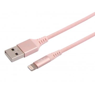 Кабель HOCO X2 USB кабель Micro, 1m, 2.4A, Нейлон, Rose Gold