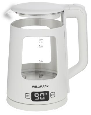 Чайник WILLMARK WEK-1720DW белый, 1.7л, 2200Вт, терморегулятор