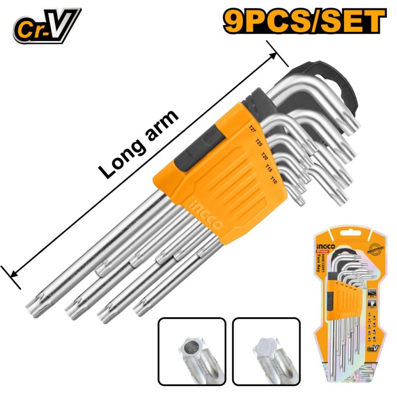 Набор ключей Torx INGCO T10-T50 HHK13091 INDUSTRIAL